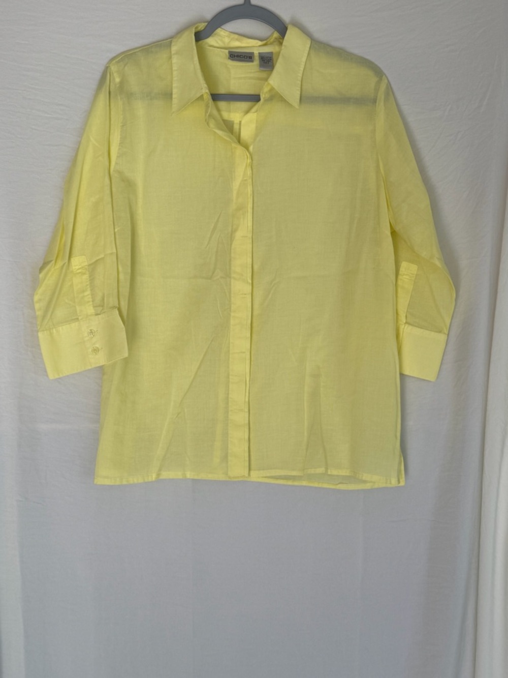 Chico's Pale Yellow Men's Casual Button-Down Shirt